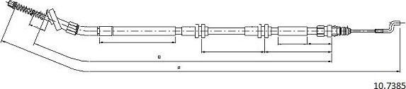 Cabor 10.7385 - Трос, гальмівна система autocars.com.ua