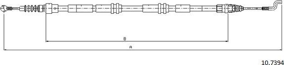 Cabor 10.7394 - Трос, гальмівна система autocars.com.ua