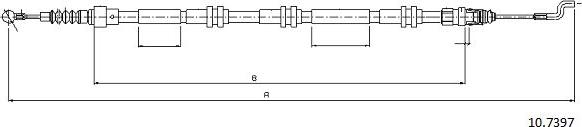 Cabor 10.7397 - Трос, гальмівна система autocars.com.ua