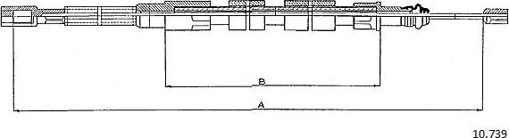Cabor 10.739 - Трос, гальмівна система autocars.com.ua