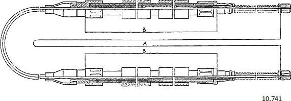 Cabor 10.741 - Трос, гальмівна система autocars.com.ua