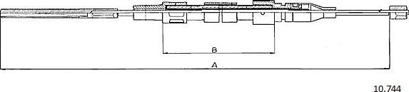 Cabor 10.744 - Трос, гальмівна система autocars.com.ua