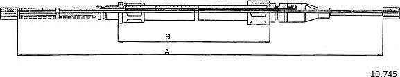 Cabor 10.745 - Трос, гальмівна система autocars.com.ua