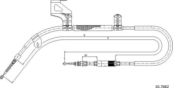 Cabor 10.7482 - Трос, гальмівна система autocars.com.ua