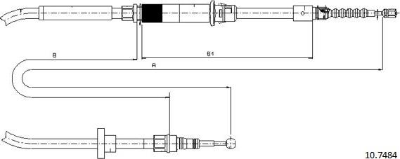 Cabor 10.7484 - Тросик, cтояночный тормоз autodnr.net