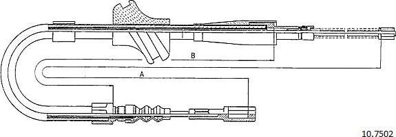Cabor 10.7502 - Трос, гальмівна система autocars.com.ua
