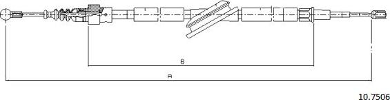 Cabor 10.7506 - Трос, гальмівна система autocars.com.ua