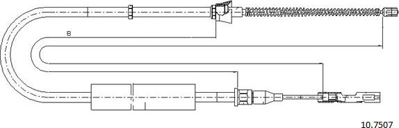 Cabor 10.7507 - Трос, гальмівна система autocars.com.ua