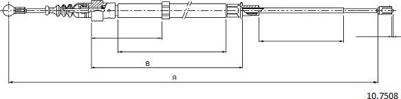 Cabor 10.7508 - Тросик, cтояночный тормоз autodnr.net