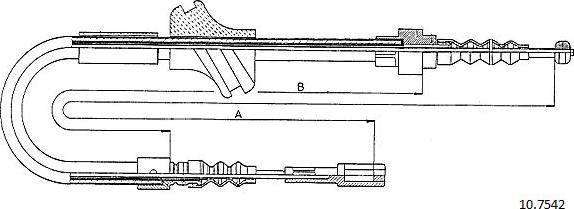 Cabor 10.7542 - Трос, гальмівна система autocars.com.ua