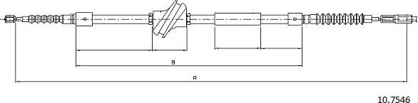 Cabor 10.7546 - Трос, гальмівна система autocars.com.ua