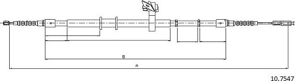 Cabor 10.7547 - Трос, гальмівна система autocars.com.ua