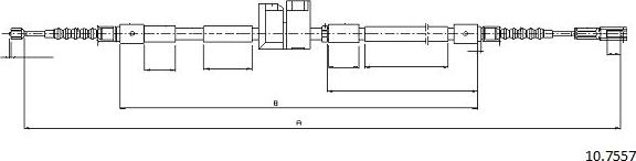 Cabor 10.7557 - Тросик, cтояночный тормоз autodnr.net