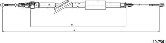 Cabor 10.7561 - Трос, гальмівна система autocars.com.ua