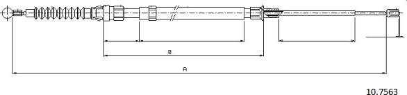 Cabor 10.7563 - Трос, гальмівна система autocars.com.ua