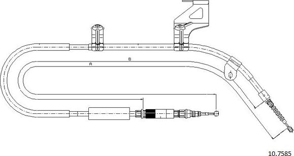 Cabor 10.7585 - Трос, гальмівна система autocars.com.ua