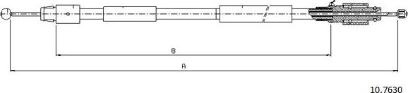 Cabor 10.7630 - Трос, гальмівна система autocars.com.ua