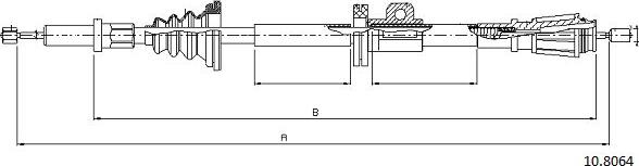 Cabor 10.8064 - Трос, гальмівна система autocars.com.ua