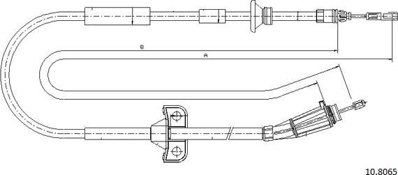 Cabor 10.8065 - Трос, гальмівна система autocars.com.ua