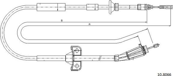Cabor 10.8066 - Тросик, cтояночный тормоз autodnr.net
