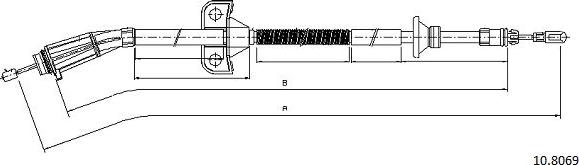 Cabor 10.8069 - Трос, гальмівна система autocars.com.ua