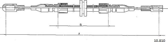 Cabor 10.810 - Трос, гальмівна система autocars.com.ua