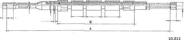 Cabor 10.813 - Трос, гальмівна система autocars.com.ua