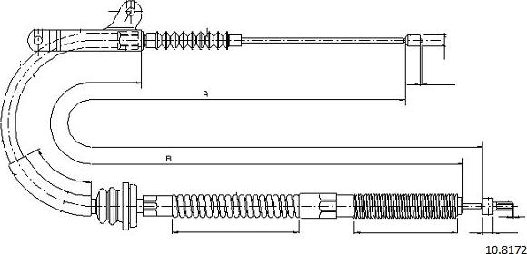 Cabor 10.8172 - Трос, гальмівна система autocars.com.ua