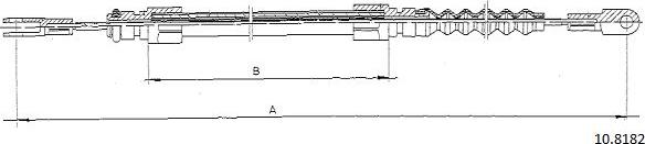 Cabor 10.8182 - Трос, гальмівна система autocars.com.ua