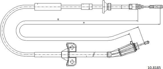 Cabor 10.8185 - Трос, гальмівна система autocars.com.ua