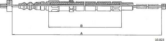 Cabor 10.823 - Трос, гальмівна система autocars.com.ua