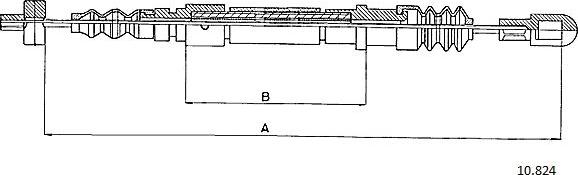 Cabor 10.824 - Трос, гальмівна система autocars.com.ua