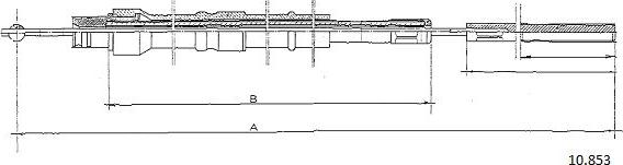 Cabor 10.853 - Трос, гальмівна система autocars.com.ua