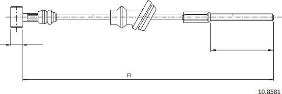 Cabor 10.8581 - Трос, гальмівна система autocars.com.ua