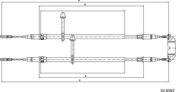 Cabor 10.8582 - Трос, гальмівна система autocars.com.ua