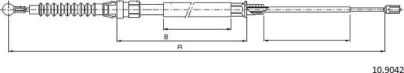 Cabor 10.9042 - Тросик, cтояночный тормоз autodnr.net