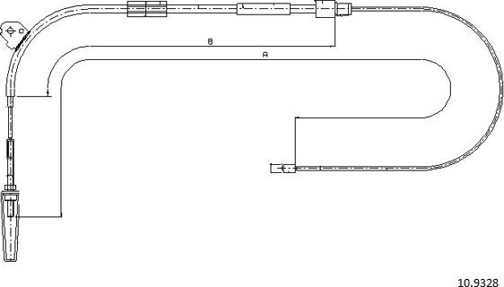 Cabor 10.9328 - Трос, гальмівна система autocars.com.ua