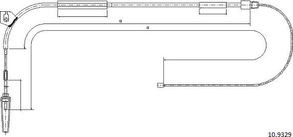 Cabor 10.9329 - Трос, гальмівна система autocars.com.ua