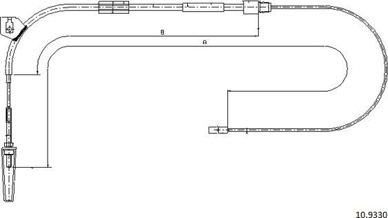 Cabor 10.9330 - Трос, гальмівна система autocars.com.ua
