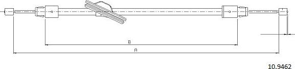 Cabor 10.9462 - Трос, гальмівна система autocars.com.ua