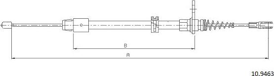 Cabor 10.9463 - Трос, гальмівна система autocars.com.ua