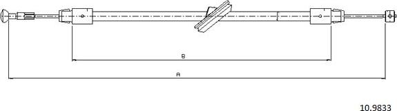 Cabor 10.9833 - Тросик, cтояночный тормоз autodnr.net