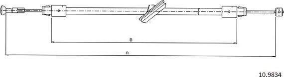 Cabor 10.9834 - Тросик, cтояночный тормоз autodnr.net