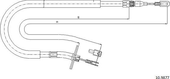 Cabor 10.9877 - Тросик, cтояночный тормоз autodnr.net