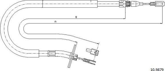 Cabor 10.9879 - Тросик, cтояночный тормоз autodnr.net
