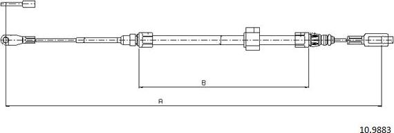 Cabor 10.9883 - Трос, гальмівна система autocars.com.ua