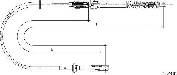 Cabor 11.0161 - Тросик газу autocars.com.ua