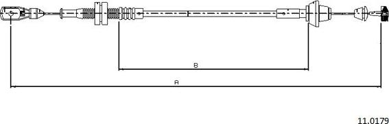 Cabor 11.0179 - Тросик газу autocars.com.ua