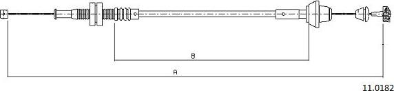 Cabor 11.0182 - Тросик газу autocars.com.ua