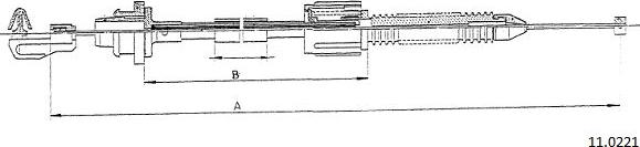 Cabor 11.0221 - Тросик газу autocars.com.ua